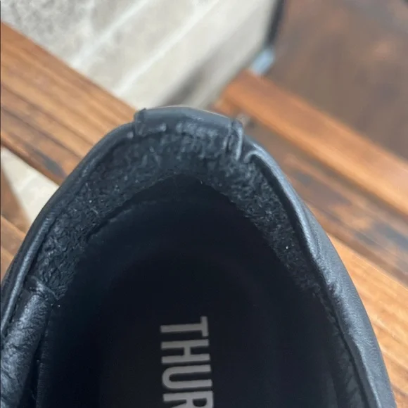 Thursday Women’s Black Leather Sneakers Size 8.5 - Picture 11 of 12